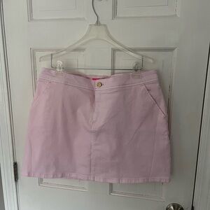 NWT Women’s Lilly Pulitzer Colette Misty Pink Denim Skort Sz 14